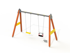 Качели двойные деревянные «Микс»